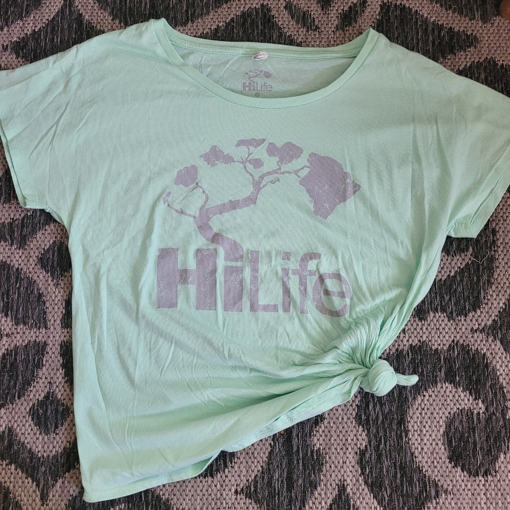 Hilife shirt Hawaii mint green